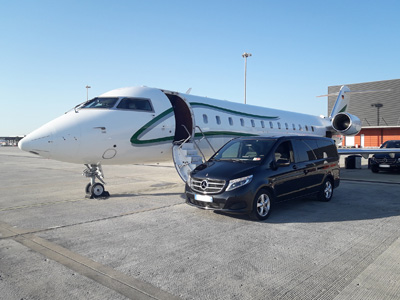 Arrivée de clients en Jet privé